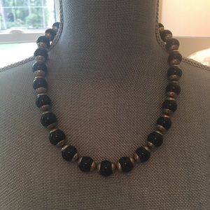 JCrew black bauble necklace. Classy!